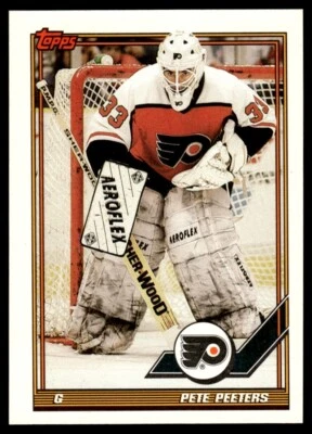 1991 Topps #29 Pete Peeters - Philadelphia Flyers - Image 1 of 2