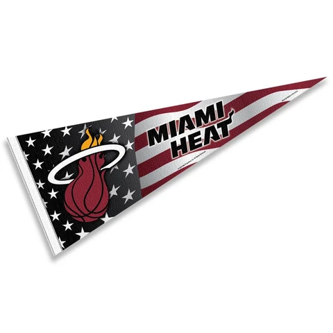 Miami Heat Nation American Stripes Full Size Pennant Flag Banner Cover