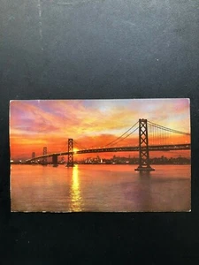 Postcard, San Francisco  Sunset SF Bay Bridge, #23  - Picture 1 of 2
