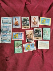 Collection of Vintage Postage Stamps From Jamaica ,Franked, Private Collection. - Picture 1 of 12