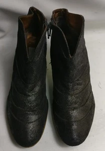 DUNE DAMEN SCHWARZ LEDER REISSVERSCHLUSS KNÖCHELHOCH HOHER ABSATZ STIEFEL SCHUHE GRÖßE UK 6 EU 39 - Bild 1 von 7