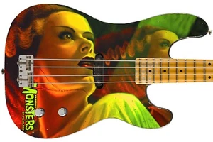 Guitar Skin Axe Wrap Reskin Electric Bass Reface DIY Electric Monster Bride 1340 - Picture 1 of 19