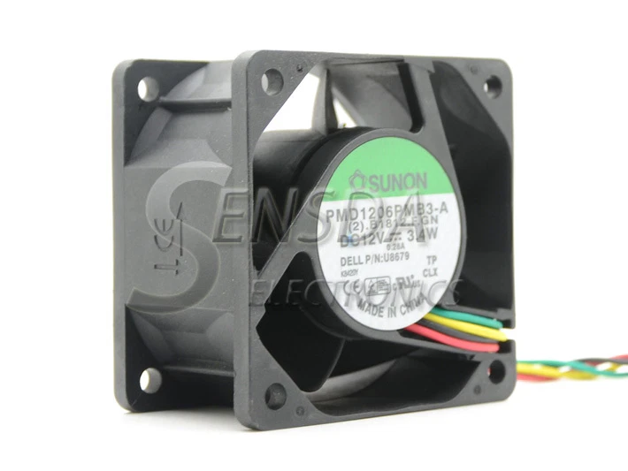 SUNON PMD1206PMB3-A P/N : 0U8679 U8679 DC 12V 3.4W 60x60x38mm 4Wire 5Pin  - Image 1 of 4