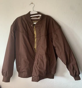 Derby of San Francisco Derby SF Brown Classic 300 Bomber Jacket Gold Paisley - Picture 1 of 12