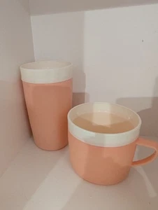 Bolero Therm-O-Ware 8-oz Plastic Drinking Cups Blue/Green/Yellow/Pink - Picture 1 of 4