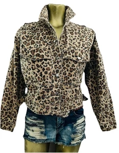 CHAQUETA VAQUERA CLÁSICA DE ALGODÓN CON ESTAMPADO DE LEOPARDO Talla 4 - Imagen 1 de 15