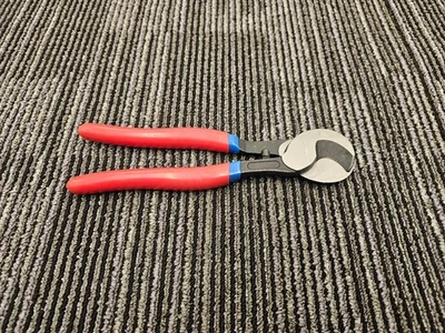 iCrimp 9-1/2" Cable Cutter Tool, Red Handle For Aluminum & Copper Wire - Image 1 of 4