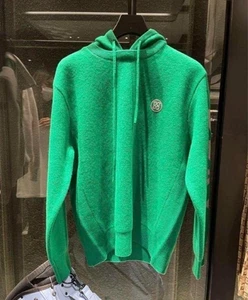 Malbon Golf Knitted long-sleeved hooded sweater Hoodie Sporty Size M L XL Green - Picture 1 of 3