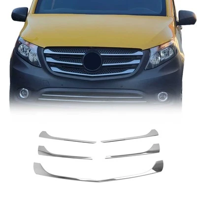 Front Bumper Grill Trim Molding for Mercedes Metris 2016-2020 Stainless Steel 5x Foto 1 de 4