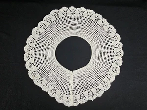 Gorgeous Hand Crocheted White Collar Vintage Estate Find - Picture 1 of 7