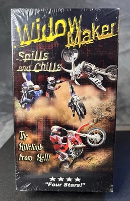 NEW/SEALED Widowmaker: Spills and Chills (VHS 2003) Dirt Bike Racing, Motocross - Immagine 1 di 4