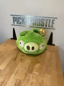 Angry Birds Green Plush 12” Across King Pig Commonwealth Rare No Sound - Picture 1 of 7