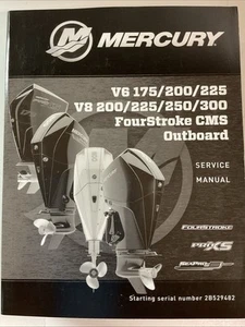 MANUAL DE SERVICIO DE FÁBRICA FUERABORDA MERCURY V6 175-225 V8 200-300 CMS 90-8M0182078 - Imagen 1 de 3