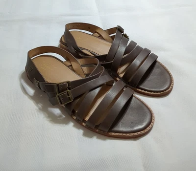 GH Bass & Co. Amidy Strap Buckle Brown Comfort Leather Sandals Size 8M - Image 1 of 4