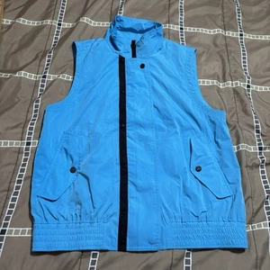 L-RL Lauren Active Women’s Large Blue Ralph Lauren Sleeveless Full Zip Vest - Picture 1 of 9