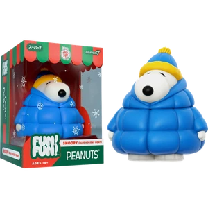 Peanuts Snoopy in Puffy Blue & Yellow Coat Fun! Fun! Figure  [SUPFF-PNUT-12143] - Picture 1 of 2