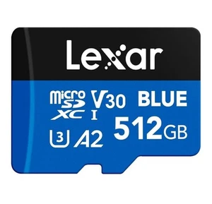 Lexar E-Series 512 Go Carte Micro SD, carte mémoire flash microSDXC UHS-I - Photo 1 sur 3