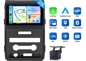 Para Ford F150 2012 2013 2014 9" Android 14 Coche Radio Estéreo GPS CarPlay Unidad Principal - Imagen 1 de 27
