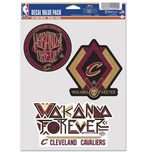 WinCraft Cleveland Cavaliers paquete de tres calcomanías Black Panther juego de 2 fanáticos - Imagen 1 de 1