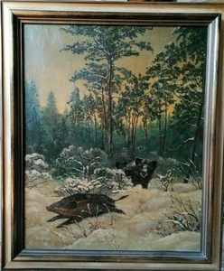 Johann Christian Kröner dipinto ad olio originale, 1838 Rinteln - 1911 Düsseldorf - Foto 1 di 9