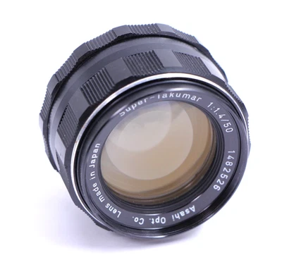 Super Takumar 8 Elements 50mm f1.4 Asahi Opt M42 Pentax Lens 50/1.4 Free Ship - Image 1 of 4