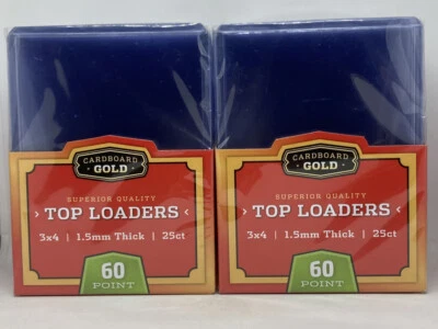 50 Cardboard Gold 60 Point Top Loaders Thick Card Holders Brand New Toploaders - Image 1 of 4
