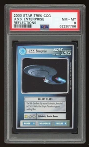 Star Trek CCG U.S.S. Enterprise Foil PSA 8 Super Rare SR Reflections Foil 766 - Picture 1 of 2