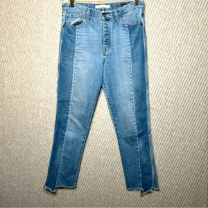 Ella Moss High Rise Straight Ankle Jeans Two Toned Denim Womens Size 28 - Picture 1 of 8
