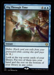 Dig Through Time 119 sin lámina raro Commander 2021 Magic The Gathering casi como nuevo - Imagen 1 de 2