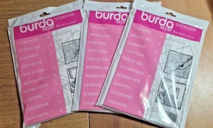 3 x Burda Style Tailors Dressmaking Tissue / Tracing Paper 150cm x 110cm - Picture 1 of 5