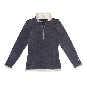 Kuhl NUOVO Sherpa Fleece 1/4 Zip Maglione Giacca Tg S Grigio Erica Pullover Donna - Foto 1 di 7