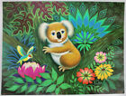 Impression originale 1973 colorée 12 pouces par 9 pouces K. Chin Koala