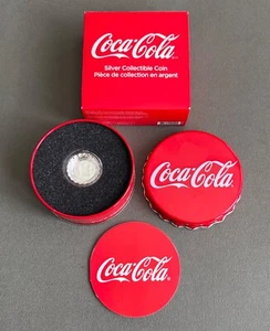2018 COCA-COLA Certified Authentic 999 Fine Silver 6g Proof $1 Fiji Coin;W858 - Picture 1 of 7