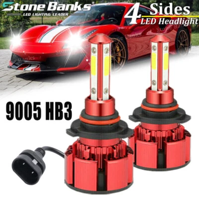 9005 HB3 Faro LED Kit Bombillas Super Brillantes Blanco 6500K 360000LM Viga Alta/Baja Foto 1 de 4