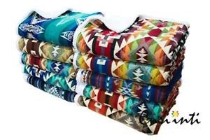 LOTE AL POR MAYOR DE 10 MANTAS PEQUEÑAS ÁNGEL ALPACA CON DISEÑO ANDINO 76"X45.5" 36V - Imagen 1 de 24
