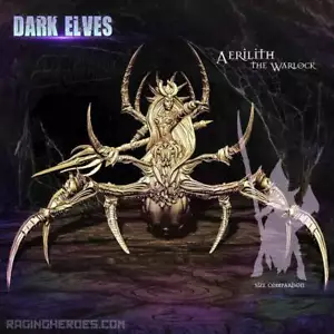 Aerilith, Warlock-Raging Heroes-Drukhari/Dark Eldar Spider Archon Lhamaean - Picture 1 of 2