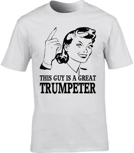 Trumpeter Mens T-Shirt - Gift Idea Music Musician Trumpet Woodwind Jazz Band - Picture 1 of 4