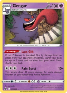 1x Gengar 057/198 - Chilling Reign - Pokemon TCG - Reverse Holo NM - Picture 1 of 1