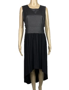 GUESS Dress High Low Sleeveless Faux Leather Bodice Open Sides Size M - Picture 1 of 12