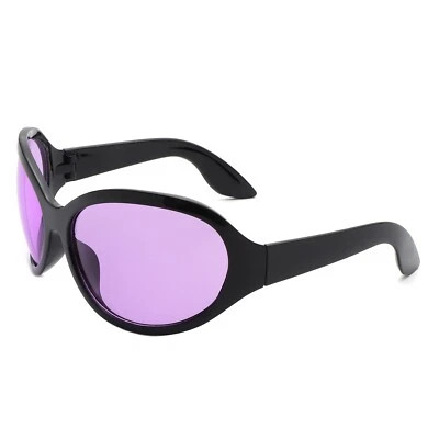 Oversized Round Women's Sunglasses - Fashion Curved Large UV Protection Eyewear - Image 1 of 4