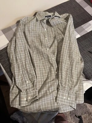 Camisa de vestir Charles Tyrwhit para hombre L calce clásico beige marrón blanco a cuadros Foto 1 de 4