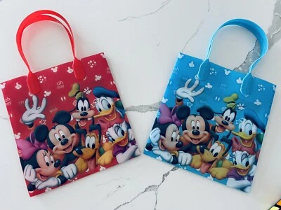 12 шт. подарочных сумок Goody Bag Disney Mickey Mouse клуб дом подарки на день рождения вечеринку - Изображение 1 из 4
