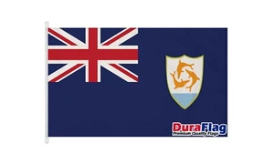 ANGUILLA 5X3 HIGH QUALITY FLAG (150cm X 90cm) DURAFLAG with CLIPS / HOOKS - Picture 1 of 6