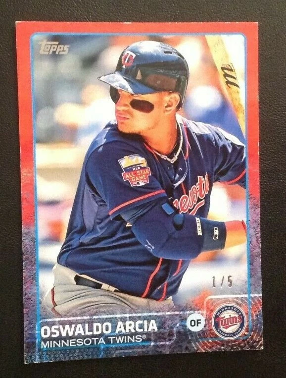 2015 Topps MINI Online Exclusive OSWALDO ARCIA RED #1/5 Made TWINS #643 - Image 1 of 1