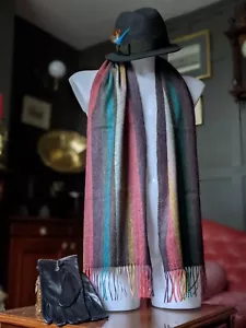 Paul Smith Men's Scarf - BNWT Artist Stripe Gradient Cashmere Scarf RRP:£180 - Picture 1 of 6
