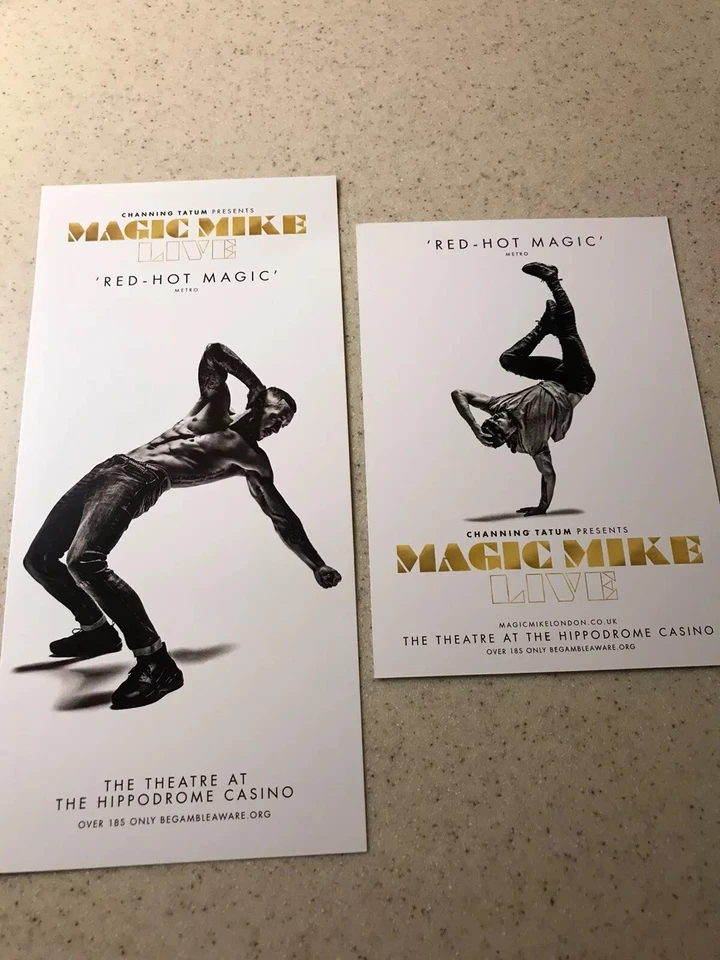 2 X Flyer / Leaflet MAGIC MIKE 2019 LONDON WESTEND
