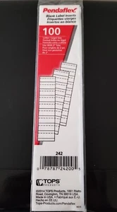 Pendaflex blank inserts for 1/5 cut hanging file folders. 2", white, 100 pcs. - Picture 1 of 1