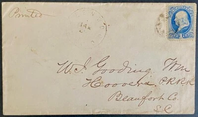 1880s? 1c Fancy Star CXL Greenwood to Hoovers Beaufort CO South Carolina Classic - Image 1 of 2