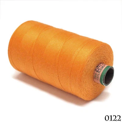 Linha de costura Amann 100% poliéster fiada no núcleo Sabac 80 1000M cor 0122 laranja - Imagem 1 de 2