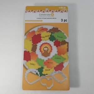 Celebrate it Thanksgiving Cookie Cutters 3 pack 3 Different Design 
